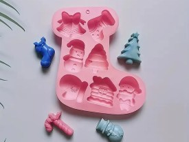 Molde silicona BOTA 7 figuras navidad